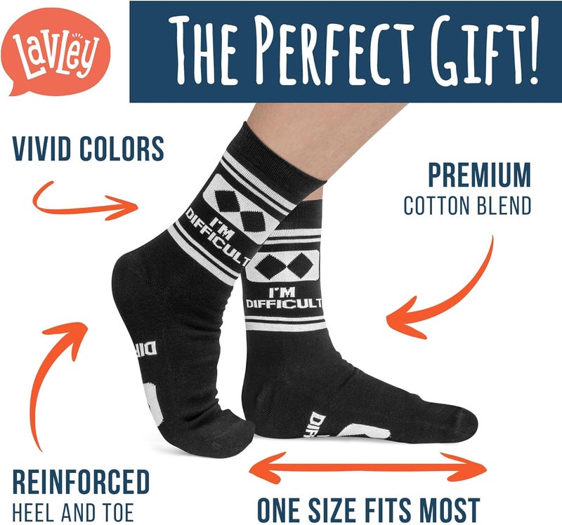 Lavley Ski Socks - Funny socks for skiers and snowboarders - Unisex novelty gift - Great for birthdays or holidays - Image 2